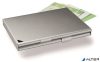 Névjegykártyatartó tárca, fém, 20 db-os, DURABLE "CARD BOX DUO", ezüst