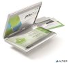 Névjegykártyatartó tárca, fém, 20 db-os, DURABLE "CARD BOX DUO", ezüst