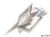 Névjegykártyatartó tárca, fém, 20 db-os, DURABLE "CARD BOX DUO", ezüst