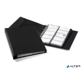   Névjegytartó, 400 db-os, gyűrűs, DURABLE "VISIFIX® Economy", fekete