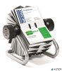 Névjegykártyatartó, fém, 400 db-os, forgatható, fekvő, DURABLE, "VISIFIX®", ezüst