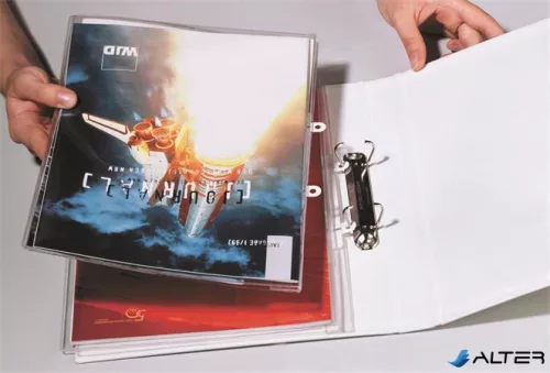 Prezentációs mappa, PP, A4, lefűzhető, DURABLE, áttetsző