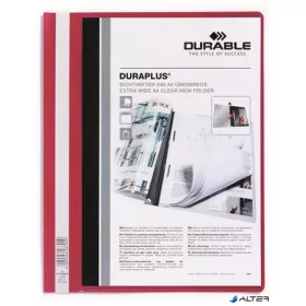   Gyorsfűző, A4, széles, panorámás, DURABLE "DURAPLUS®", piros
