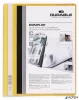 Gyorsfűző, A4, széles, panorámás, DURABLE "DURAPLUS®", sárga