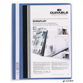   Gyorsfűző, A4, széles, panorámás, DURABLE "DURAPLUS®", kék