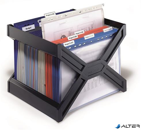 Függőmappa tároló, műanyag, DURABLE, "CARRY® plus", fekete