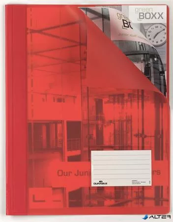 Gyorsfűző, A4, extra erős, széles, DURABLE, piros