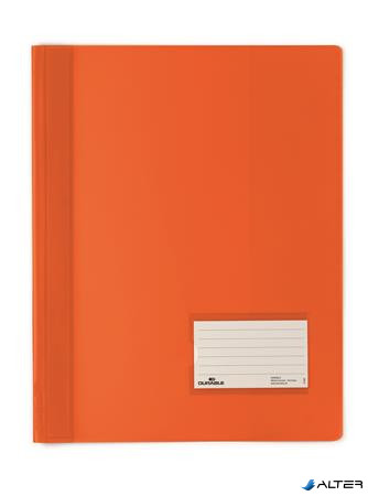 Gyorsfűző, A4, extra erős, DURABLE "DURALUX®", áttetsző narancs