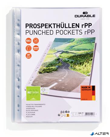 Genotherm, lefűzhető, PP, A4, 80 mikron, DURABLE "rPP"