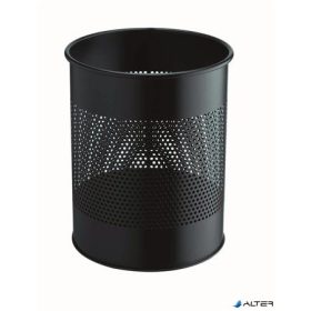 Papírkosár, fém, 15 liter, DURABLE, fekete