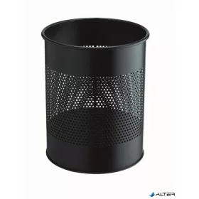 Papírkosár, fém, 15 liter, DURABLE, fekete