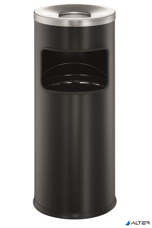 Tűzálló szemetes, kerek, hamutartóval, DURABLE "Safe", fekete
