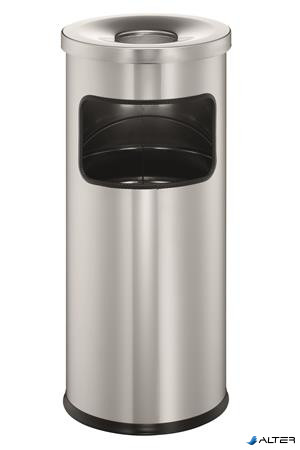 Tűzálló szemetes, kerek, hamutartóval, DURABLE "Safe", ezüst