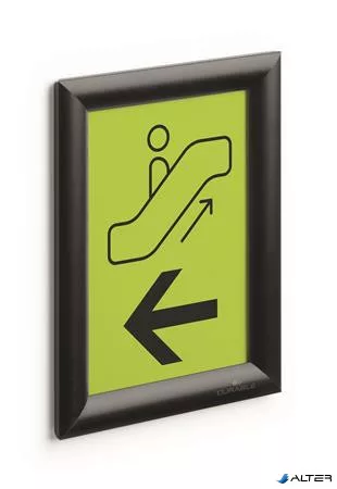 Posztertábla, fali, A5, alumínium keret, DURABLE, fekete