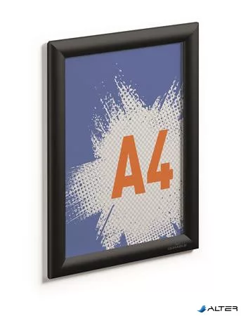 Posztertábla, fali, A4, alumínium keret, DURABLE, fekete