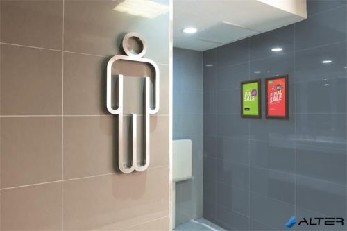 Posztertábla, fali, A4, alumínium keret, DURABLE, fekete