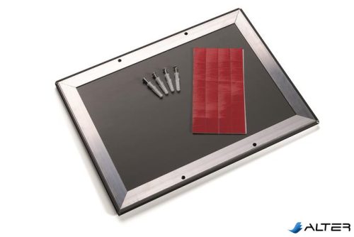 Posztertábla, fali, A4, alumínium keret, DURABLE, fekete