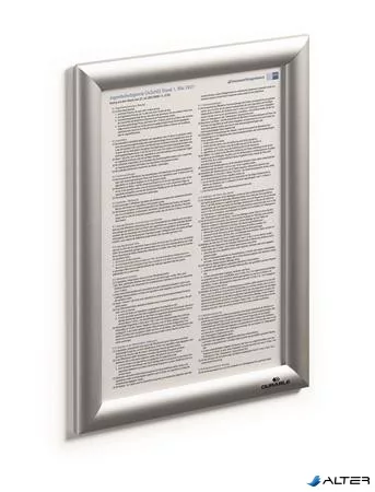Posztertábla, fali, A4, alumínium keret, DURABLE