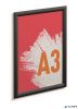 Posztertábla, fali, A3, alumínium keret, DURABLE, fekete