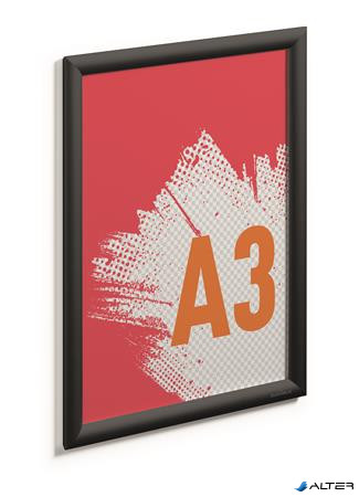 Posztertábla, fali, A3, alumínium keret, DURABLE, fekete