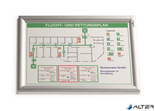 Posztertábla, fali, A3, alumínium keret, DURABLE