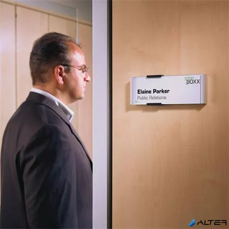 Információs tábla, 149x52,5 mm, DURABLE "INFO SIGN", ezüst