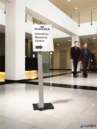 Padlóállvány, A3, DURABLE "INFO SIGN", ezüst