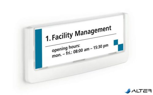 Információs tábla, 149x52,5 mm, DURABLE "CLICK SIGN", fehér