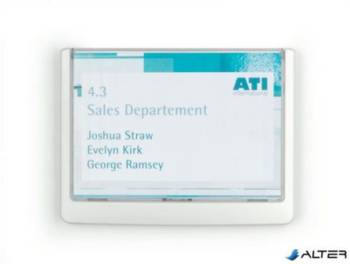 Információs tábla, 149x105,5 mm, DURABLE "CLICK SIGN", fehér