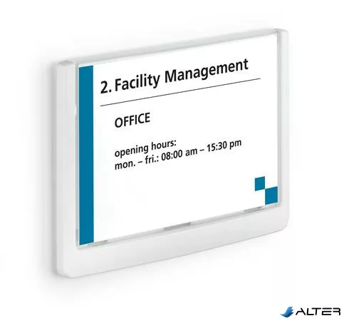 Információs tábla, 149x105,5 mm, DURABLE "CLICK SIGN", fehér