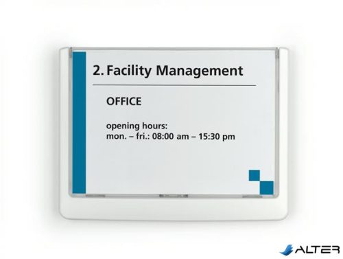 Információs tábla, 149x105,5 mm, DURABLE "CLICK SIGN", fehér