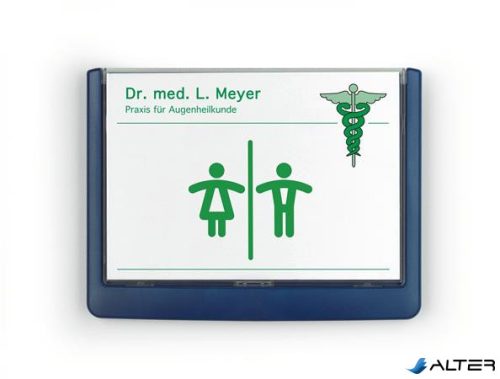 Információs tábla, 149x105,5 mm, DURABLE "CLICK SIGN", kék