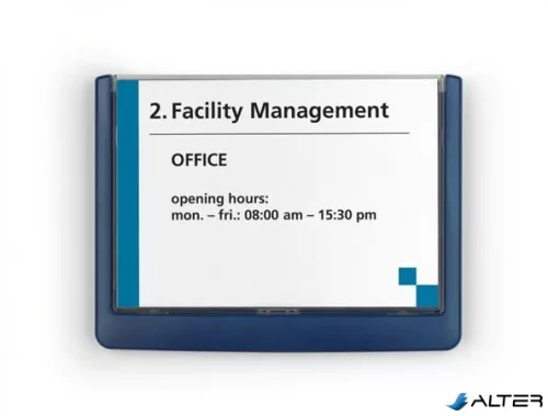 Információs tábla, 149x105,5 mm, DURABLE "CLICK SIGN", kék