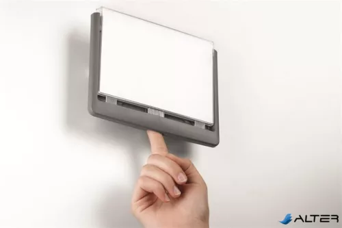 Információs tábla, 149x105,5 mm, DURABLE "CLICK SIGN", szürke