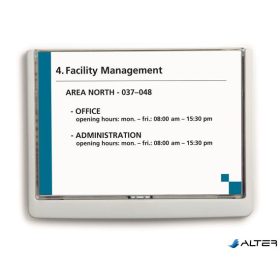   Információs tábla, 210x148,5 mm, DURABLE "CLICK SIGN", fehér