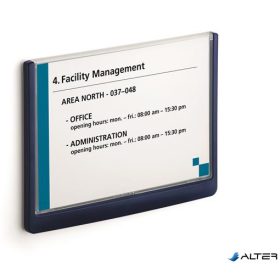   Információs tábla, 210x148,5 mm, DURABLE "CLICK SIGN", kék