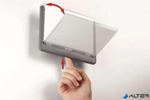 Információs tábla, 210x148,5 mm, DURABLE "CLICK SIGN", szürke