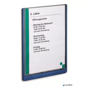   Információs tábla, 210x297 mm, DURABLE „CLICK SIGN”, kék