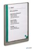 Információs tábla, 210x297 mm, DURABLE „CLICK SIGN”, szürke