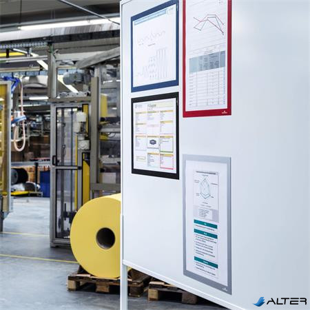 Infokeret, A3, mágneses, DURABLE 'DURAFRAME® MAGNETIC', piros
