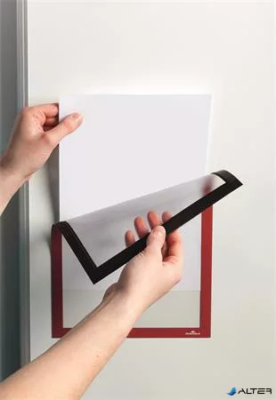 Infokeret, A4, mágneses, DURABLE 'DURAFRAME® MAGNETIC', piros