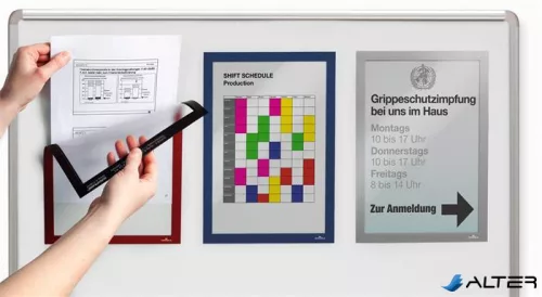 Infokeret, A4, mágneses, DURABLE 'DURAFRAME® MAGNETIC', piros