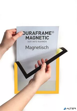 Infokeret, A4, mágneses, DURABLE 'DURAFRAME® MAGNETIC', sárga