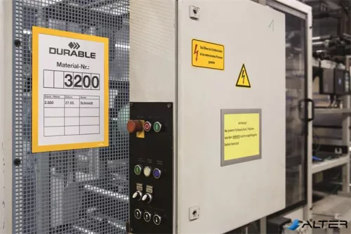 Infokeret, A4, mágneses, DURABLE 'DURAFRAME® MAGNETIC', sárga