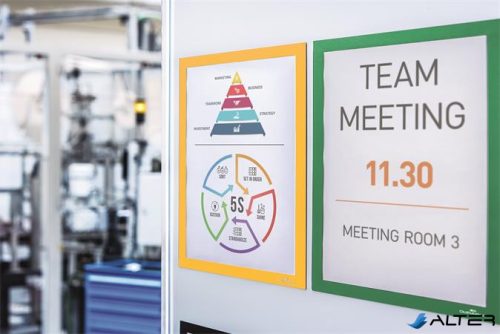 Infokeret, A4, mágneses, DURABLE "DURAFRAME® MAGNETIC", sárga