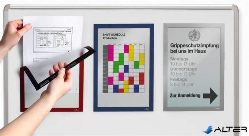 Infokeret, A4, mágneses, DURABLE 'DURAFRAME® MAGNETIC', narancs