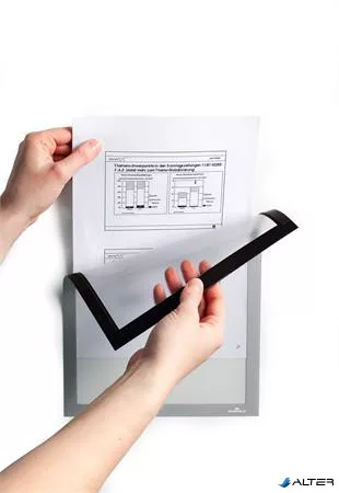Infokeret, A4, mágneses, DURABLE "DURAFRAME® MAGNETIC", ezüst
