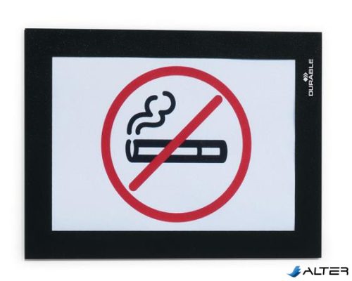 Infokeret, öntapadó, A6, DURABLE 'DURAFRAME®', fekete