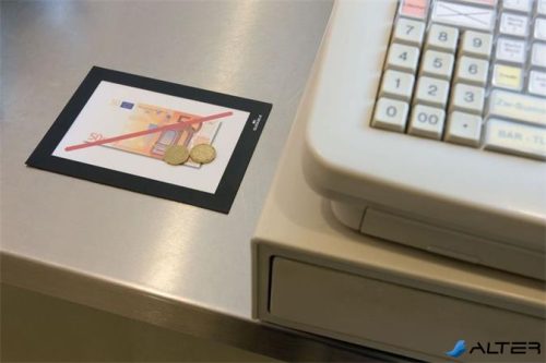 Infokeret, öntapadó, A6, DURABLE 'DURAFRAME®', fekete