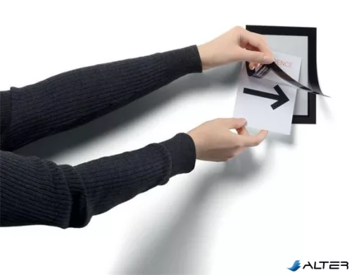 Infokeret, öntapadó, A6, DURABLE 'DURAFRAME®', fekete